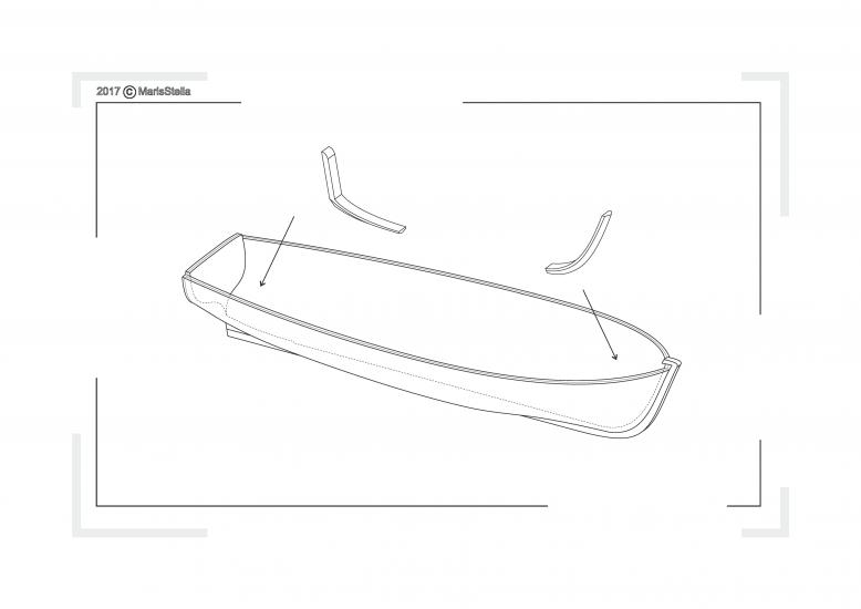Barque Stefano 1/63 scale  44.13``  121.1cm   Model Ship Kits MarisStella