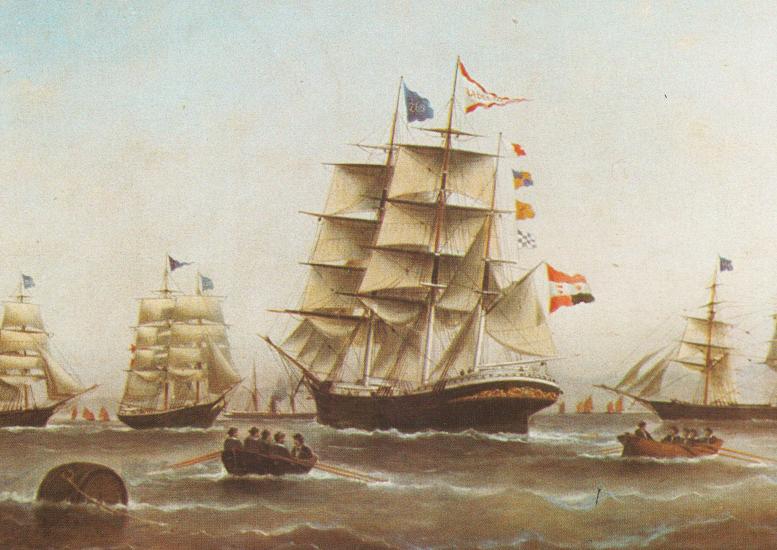 Telling the Story_Ships of the Vizin-Florio family from Prčanj 1873. Author of the painting: Bazilije Ivanković 